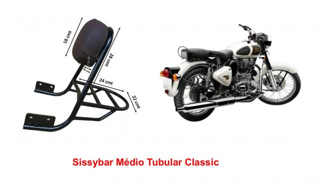 Sissybar M�dio 30 cmt Tubular