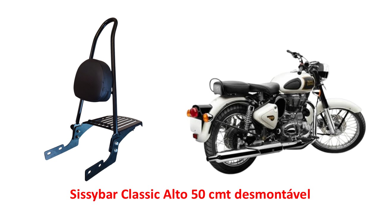 Sissybar Desmontável alto 50 cmt Classic 350