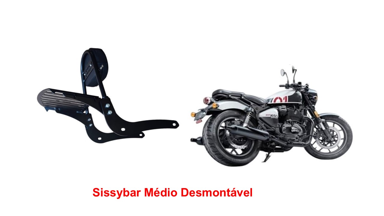 Sissybar Desmontável Médio 30 cmt Shotgun 650