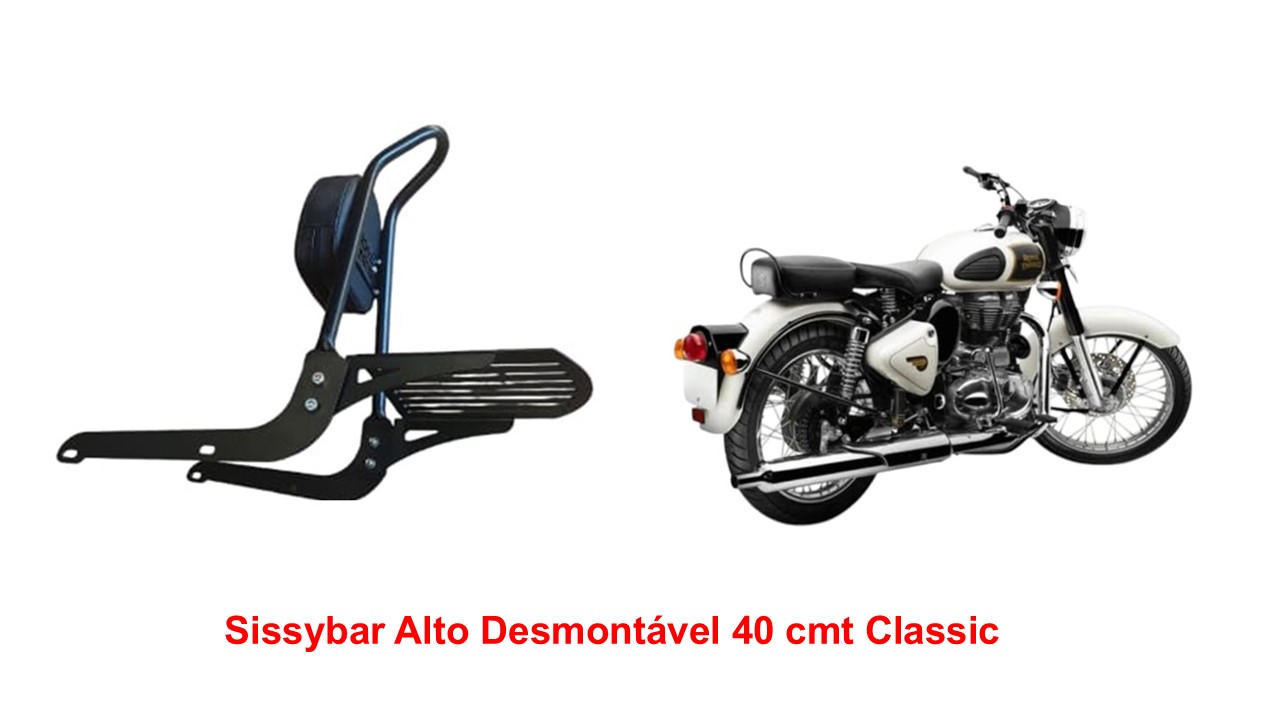 Sissybar Desmontável Alto 40 cmt Classic 350