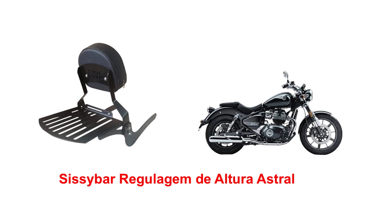 Sissybar Desmontável Regulagem de Altura Interestellar 650
