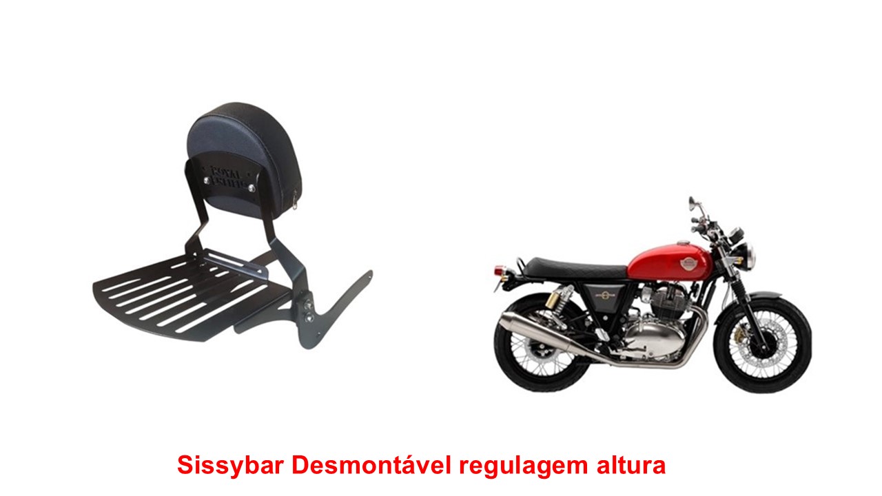 Sissybar Desmontável Regulagem de Altura Bear 650