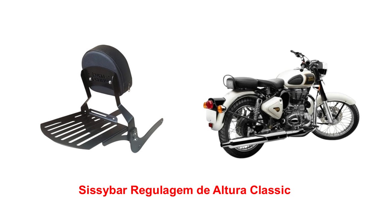 Sissybar Desmontável Regulagem de Altura Classic 350