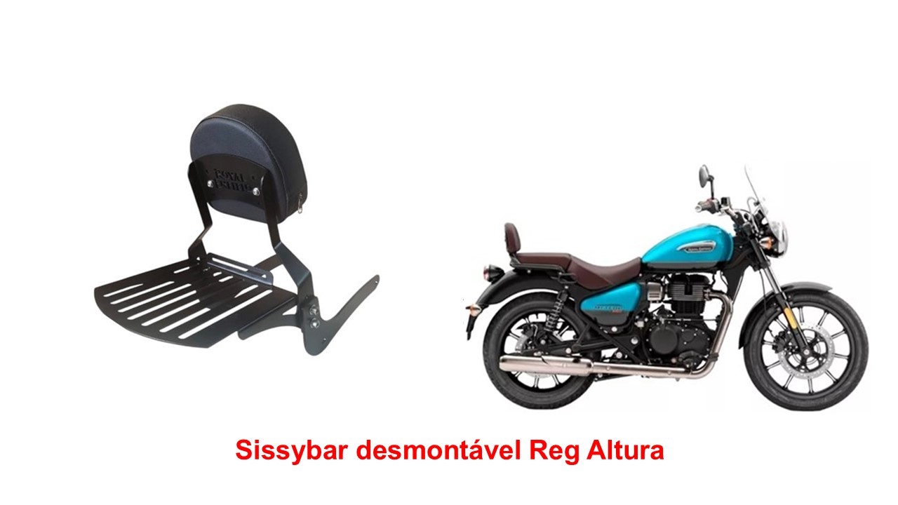 Sissybar Desmontável Regulagem de Altura Aurora 350