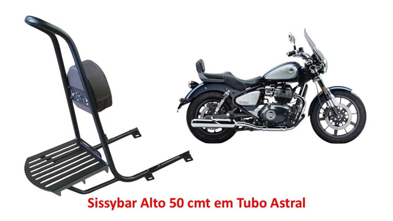 Sissybar Alto Ponta Curvada Super Meteor Celestial
