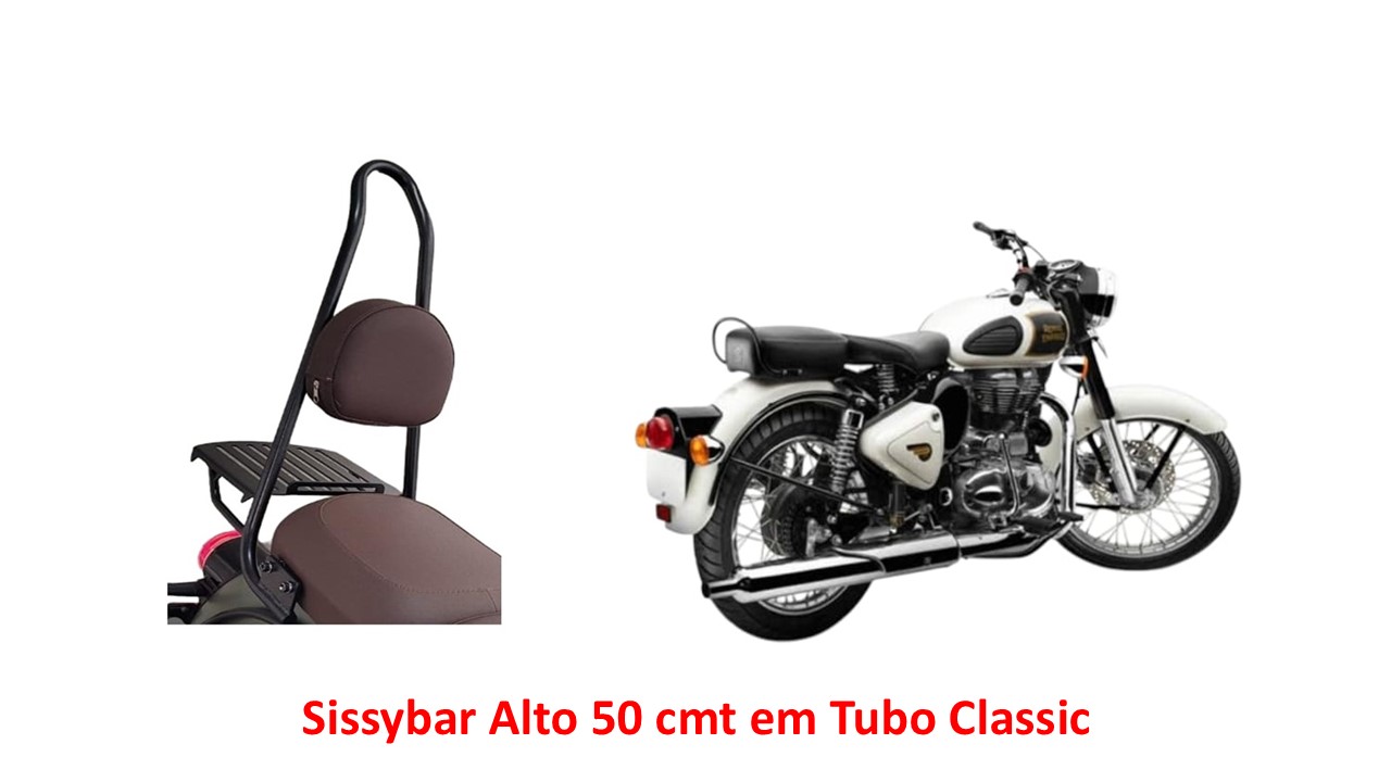 Sissybar Alto Ponta Curvada Classic 350