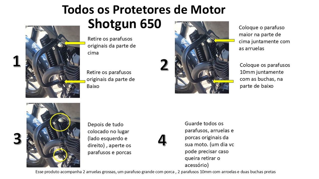 Protetor de Motor Mata Cachorro Shotgun 650